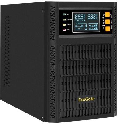 ИБП On-line ExeGate PowerExpert TL-2000.LCD.AVR.3SH.USB.RS232.SNMP <2000VA/2000W, On-Line, PF=1, LCD, 3*Schuko, RS232, USB, SNMP-slot, встроенные батареи 12V 7.2Ah - 4шт, Tower, металлический корпус, Black>