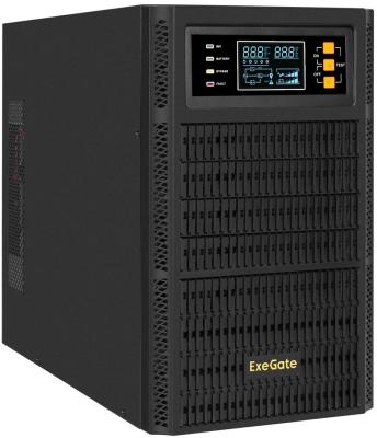ИБП On-line ExeGate PowerExpert TL-3000.72V.LCD.AVR.3SH.USB.RS232.SNMP <3000VA/3000W, On-Line, PF=1, LCD, 3*Schuko, RS232, USB, SNMP-slot, встроенные батареи 12V 7.2Ah - 6шт, возможность подключения до 4 внешних батарейных блоков 72В, Tower, металлический корпус, Black>