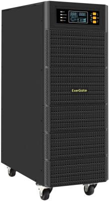 ИБП On-line ExeGate PowerExpert TL-575-10kVA.192V.LCD.AVR.T.USB.RS232.SNMP <10000VA/10000W, On-Line, PF=1, LCD, клеммы, RS232, USB, SNMP-slot, встроенные батареи 12V 7.2Ah - 16шт, возможность подключения до 4 внешних батарейных блоков 192В, Tower, металлический корпус на колесиках, Black>