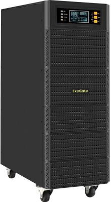 ИБП On-line ExeGate PowerExpert TL-575-10kVA.240V.LCD.AVR.T.USB.RS232.SNMP <10000VA/10000W, On-Line, PF=1, LCD, клеммы, RS232, USB, SNMP-slot, встроенные батареи 12V 7.2Ah -20шт, возможность подключения до 4 внешних батарейных блоков 240В, Tower, металлический корпус на колесиках, Black>