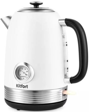 Чайник электрический KitFort КТ-6603, 2200Вт, белый