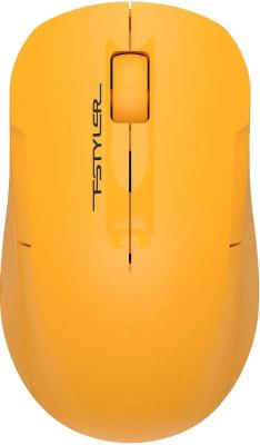 Мышь A4TECH Fstyler FG15C Air2, оптическая, беспроводная, USB, желтый
