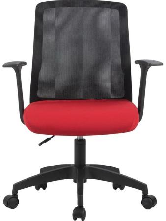 Кресло Cactus CS-MC222-BKRD черный сиденье темно-красный сетка/ткань низк.спин. крестов. пластик пластик черный