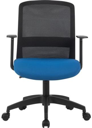 Кресло Cactus CS-MC333-BKBL черный сиденье темно-синий сетка/ткань низк.спин. крестов. пластик пластик черный