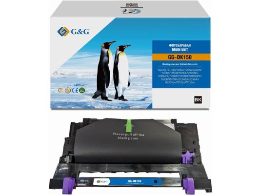 Блок фотобарабана G&G GG-DK150 DK-150/DK-170/DK-130 черный ч/б:100000стр. для FS-1100/FS-1300D/FS-1120D/FS-1350DN/FS-1120DN/FS-1350N/FS-1120MFP/FS-1120DN/FS-1028MFP/FS-1128MFP/FS-1035MFP/FS-1135MFP/FS-1320D/FS-1370DN;ECOSYS M2035dn/M2535dn/P2135d/P2135dn Kyocera