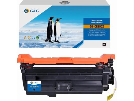 Картридж лазерный G&G GG-CE250X CE250X черный (10500стр.) для HP CLJ CP3525n/CP3525dn/CP3525X/CP3520/CM3530fs MFP/CM3530 MFP