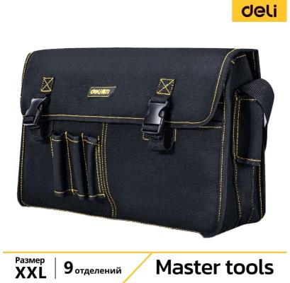 Ящики и сумки для инструментов Deli Сумка-портфель для инструментов Deli DL-P8   450 x 150 x 290мм, 00 карманов, плечевой ремень, ткань Оксфорд