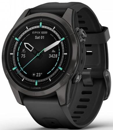 Смарт-часы Garmin Epix Pro (Gen 2) Sapphire титановый, угольно-серый 42мм