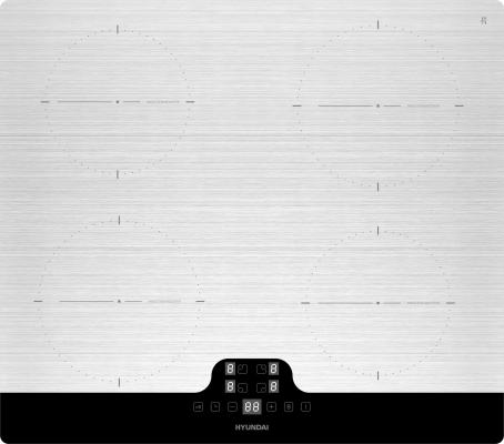 Индукционная варочная поверхность Hyundai HHI 6772 GR серебристый