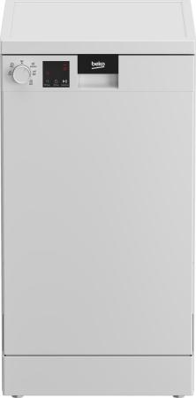 Посудомоечная машина Beko DVS050R01W,  узкая, напольная, 44.8см, загрузка 10 комплектов, белая [7656208335]