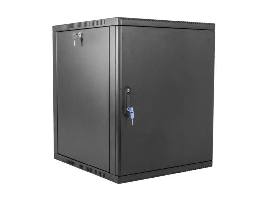 ЦМО Шкаф телекоммуникационный настенный сварной 12U (600  350) съёмные стенки, дверь металл, чёрный
