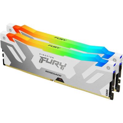 Оперативная память для компьютера Kingston Fury Renegade White RGB DIMM 32Gb DDR5 6400 MHz KF564C32RWAK2-32