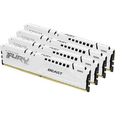 Оперативная память для компьютера Kingston Fury Beast White DIMM 64Gb DDR5 6000 MHz KF560C40BWK4-64