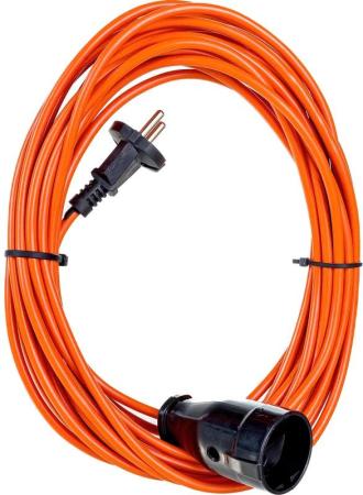 GLANZEN Удлинитель силовой шнур штепс. гнездо ПВС 2x0,75 10 м арт. ES-10-001 00-00006696