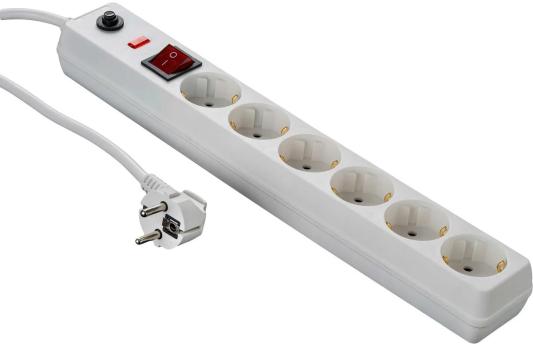 truEnergy Удлинитель-сетевой фильтр с выключателем и защитой от перегрузки 6 розеток кабель ПВС 3х1,5мм2 1,5м 15200