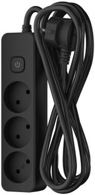 ФОТОН Удлинитель сетевой " 10-53S, 5м, 3 розетки, 10А, с выключателем, Черный 24750