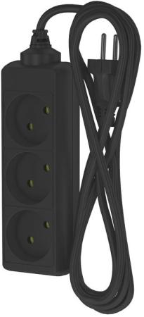 ФОТОН Удлинитель сетевой 10-23, 2м, 3 розетки, 10А, Черный 22718