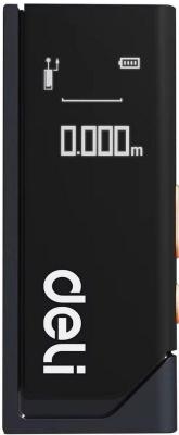 Deli Лазерный дальномер &quot;Home Series Black&quot; Deli DL331150  диапазон измерений 0,05~50м, точность измерения ±3мм, 370 мАч, OLED дисплей, Type-C, вес 48 грамм, эксклюзивный дизайн