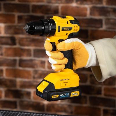 Дрель-шуруповерт аккумуляторная ударная Deli DC150 (2 АКБ*2Ач+ЗУ, 20В, 50Нм, сумка)