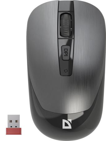 Беспроводная мышь Defender Wave MM-995 grey (USB, 3 кнопки, оптическая, 1600dpi) (52993)