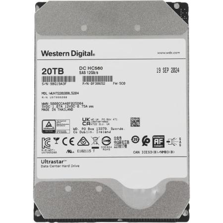 Жесткий диск WD SAS 3.0 20TB 0F38652 WUH722020BL5204 Server Ultrastar DC HC560 512E (7200rpm) 512Mb 3.5"