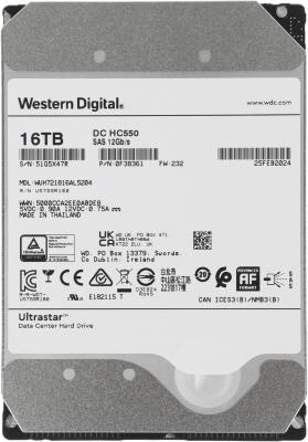 Жесткий диск WD SAS 3.0 16TB 0F38361 WUH721816AL5204 Ultrastar DC HC550 (7200rpm) 512Mb 3.5"