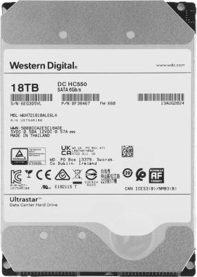 Жесткий диск WD SATA-III 18TB 0F38467 WUH721818ALE6L4 Server Ultrastar DC HC550 512E (7200rpm) 512Mb 3.5"