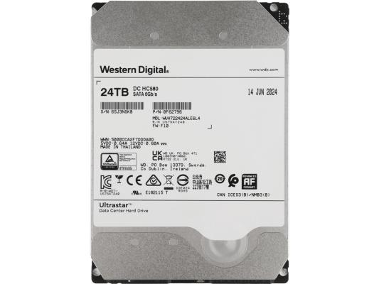 Жесткий диск WD SATA-III 24TB WUH722424ALE6L4 Server Ultrastar DC HC580 (7200rpm) 512Mb 3.5"