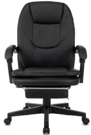 Кресло руководителя Бюрократ CH-868N-BF черный эко.кожа крестов. пластик подст.для ног