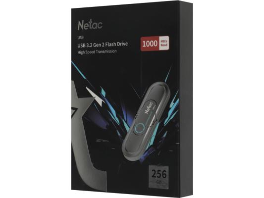 Флеш Диск Netac US9 256Gb <NT03US9C-256G-32TA>, USB3.2, Solid State Flash Drive,up to 900MB/1000MB/s