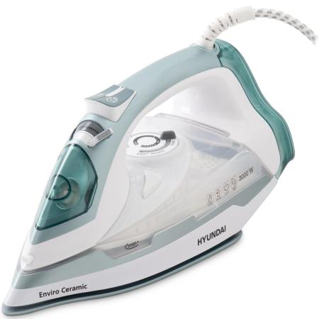 Утюг Hyundai H-SI01223,  3000Вт,  белый/изумрудный