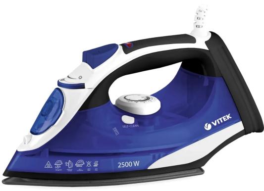 Утюг Vitek VT-8337,  2500Вт,  синий/белый/серый