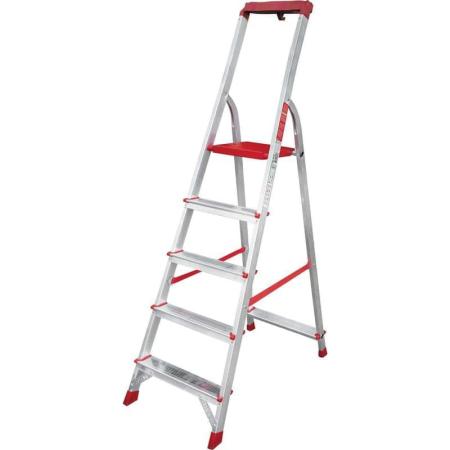 Новая Высота Стремянка профессиональная NV3115, 1x5 ступеней 80 мм, органайзер 3115105