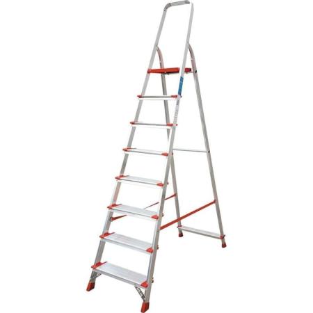 Новая Высота Стремянка профессиональная NV3117, 1x8 ступеней 130 мм 3117108