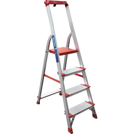 Новая Высота Стремянка профессиональная NV3118, 1x4 ступени 130 мм, органайзер 3118104