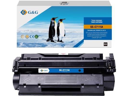 Картридж лазерный G&G GG-C7115A C7115A черный (2500стр.) для HP LJ 1000/1005/1200/1200N/1200SE/1220/1220SE/3300MFP/3320N MFP/3320MFP/3330MFP Canon LBP 1210