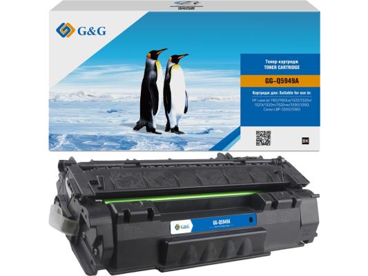 Картридж лазерный G&G GG-Q5949A черный (2500стр.) для HP LJ 1160/1160Le/1320/1320n/1320t/1320tn/1320nw/3390/3392 Canon LBP-3300/3360