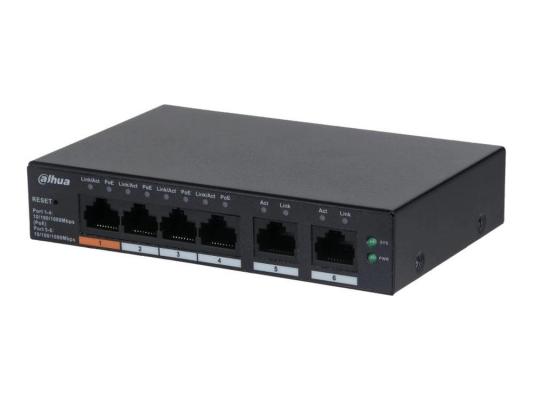 Коммутатор Dahua DH-CS4006-4GT-60 (L2) 4x1Гбит/с 2xКомбо(1000BASE-T/SFP) 60W управляемый