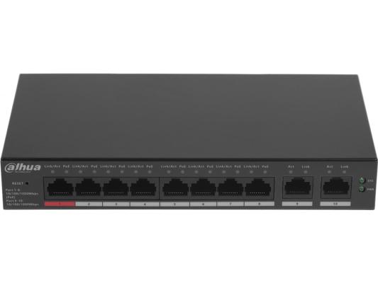 Коммутатор Dahua DH-CS4010-8GT-110 (L2) 10x100Мбит/с 8PoE 110W управляемый