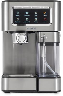 Кофеварка рожковая Hyundai HEM-5306 1350Вт серебристый/черный