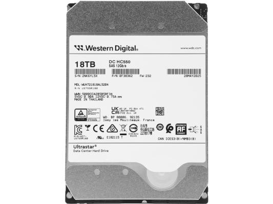 Жесткий диск WD Ultrastar DC HC550 WUH721818AL5204 (0F38353) 18TB 3.5" 7200 RPM 512MB SAS 512e