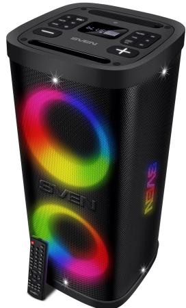 SVEN PS-950, черный (160 Вт, TWS, Waterproof(IPx4), Bluetooth, FM, USB, microSD, LED-дисплей,8800мА*ч)