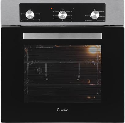 Духовой шкаф Электрический Lex EDM 042 IX нержавеющая сталь/черный