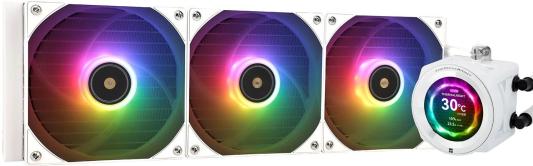 Система жидкостного охлаждения Thermalright Core Vision 360 White ARGB, радиатор 360 мм, 2150 об/мин, 28 дБА, PWM, белая, ЖК экран, ARGB подсветка