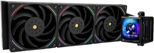 Система жидкостного охлаждения Thermalright Elite Vision 360 Black ARGB, радиатор 360 мм, 2150 об/мин, 28 дБА, PWM, черная, ЖК экран, ARGB подсветка