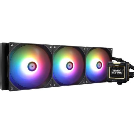Система жидкостного охлаждения Thermalright Frozen Warframe 420 Black ARGB, радиатор 420 мм, 1750 об/мин, 30 дБА, PWM, черный, ARGB подсветка, ЖК экран