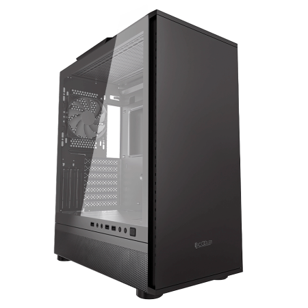 Корпус без блока питания/ PCCooler IE200 BK, Tempered Glass Full Tower, Black, TG, SPCC, 1x120mm ARGB E-ATX, ATX, mATX, mITX 180/380/220mm 4x2.5", 2x3.5", 7+3xPCI 1xUSB-A 3.0, 2xUSB-A 2.0 432x225x495mm
