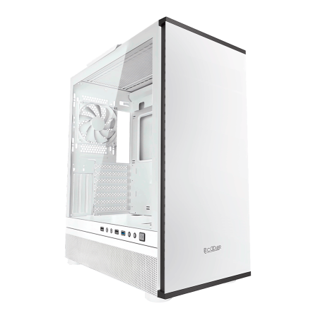Корпус без блока питания/ PCCooler IE200 WH, Tempered Glass Full Tower, White, TG, SPCC, 1x120mm ARGB E-ATX, ATX, mATX, mITX 180/380/220mm 4x2.5", 2x3.5", 7+3xPCI 1xUSB-A 3.0, 2xUSB-A 2.0 432x225x495mm
