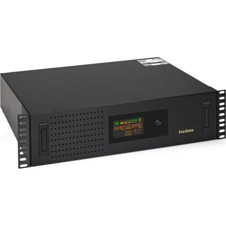 ИБП ExeGate 1U ServerRM UNL-650.LCD.AVR.4C13.RJ.USB.1U <650VA/360W, LCD, AVR, 4*C13, RJ, USB, 1U, установка в стойку, Black>
