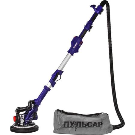 Пульсар Шлифмашина для стен и потолков ШМБ 225-900С (900 Вт, 225мм, 800-1800 об\\мин, LED-подсветка, телескоп, самовсас, мешок) 918-923